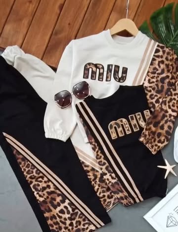 ست پلنگی با ترکیب گلدوزی